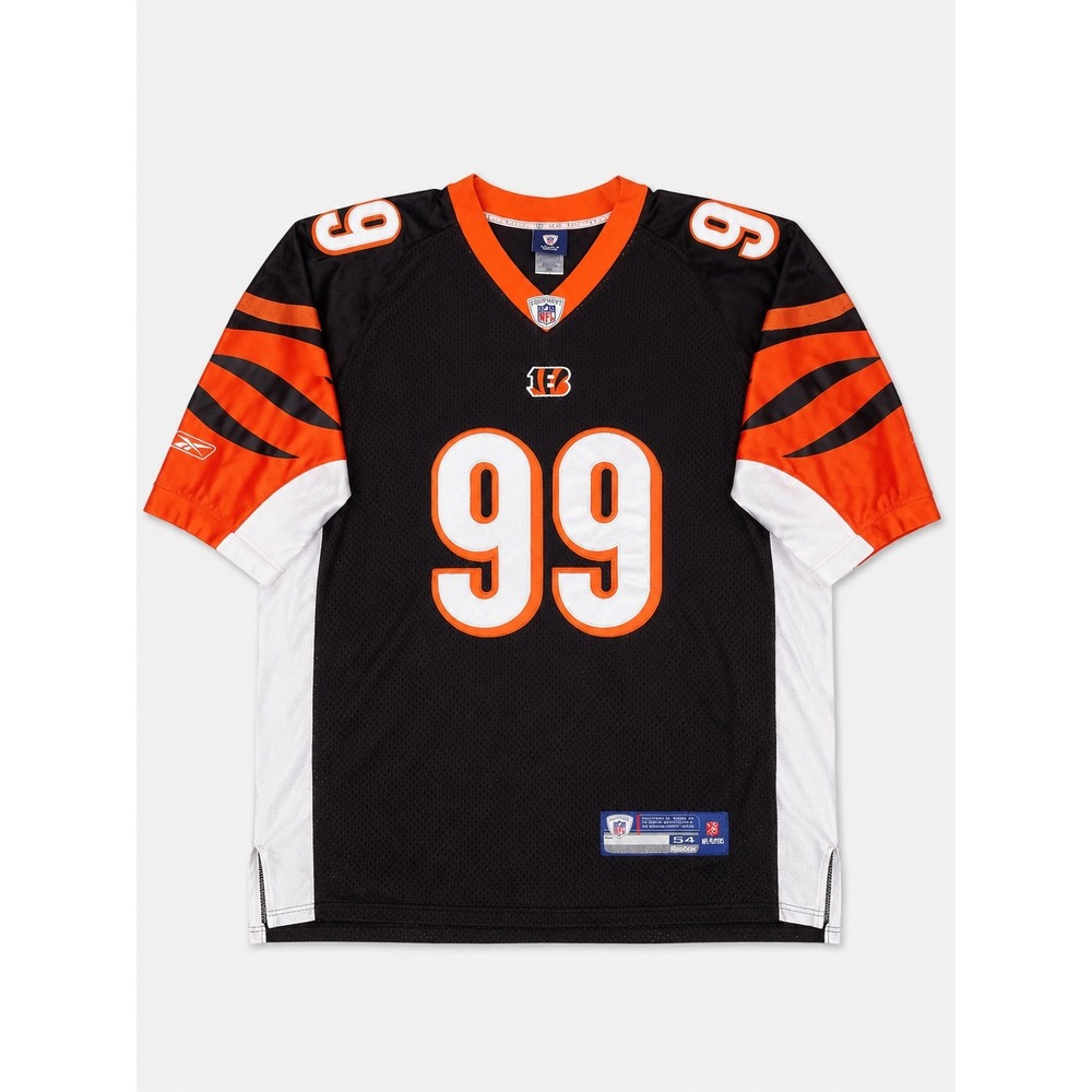 Reebok NFL Cincinnati Bengals Tank Johnson #99 Jersey Black Men 54 On Field XXXL